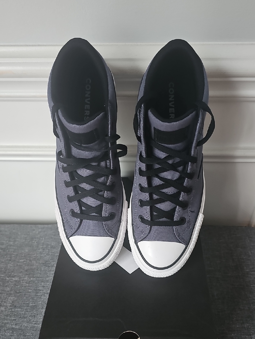 Converse High Top Sneakers - Gray and Black